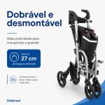 Andador Cadeira 4 Rodas 2 Em 1 Dellamed D15 At� 135kg - Foto 3