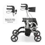 Andador Cadeira 4 Rodas 2 Em 1 Aluminio D15 At� 135kg Dellamed - Foto 3