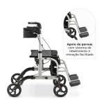 Andador Cadeira 4 Rodas 2 Em 1 Aluminio D15 At� 135kg Dellamed - Foto 7