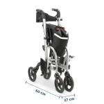 Andador Cadeira 4 Rodas 2 Em 1 Aluminio D15 At� 135kg Dellamed - Foto 5