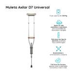 Muleta Axilar D7 Universal Dellamed Regul�vel At� 65kg - Foto 9