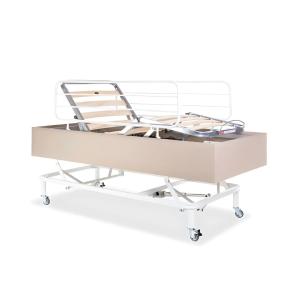 Cama Motorizada Comfort Sem Colchao Com Grade E Rodizios Madeira Pilati  BEGE 60765.0057