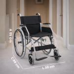 Cadeira De Rodas D100 Em A�o Dobr�vel Pneu Antifuro 120kg Dellamed - Foto 9