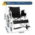 Cadeira De Rodas D100 Em A�o Dobr�vel Pneu Antifuro - 120kg Dellamed - Foto 5