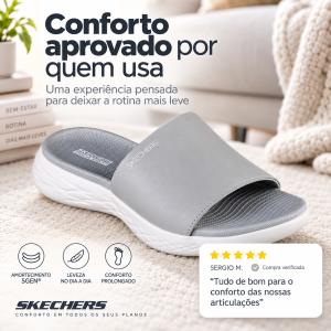 Chinelo Skechers On The Go 600 Pursue 140727br Feminino - Foto 3