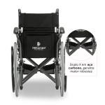 Cadeira De Rodas D400 Raiada Dobr�vel Pneu Anti Furo At� 120kg Dellamed - Foto 3