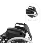 Cadeira De Rodas D400 Raiada Dobr�vel Pneu Anti Furo At� 120kg Dellamed - Foto 2