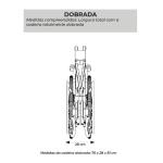 Cadeira De Rodas D400 Raiada Dobr�vel Pneu Anti Furo At� 120kg Dellamed - Foto 7