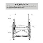 Cadeira De Rodas D400 Raiada Dobr�vel Pneu Anti Furo At� 120kg Dellamed - Foto 8