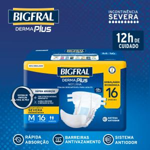 Fralda Dermaplus Noturna Econ�mica 16 Unidades Bigfral - Foto 1