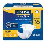 Fralda Derma Plus Noturna Economica 16 Unidades Bigfral - Foto 1