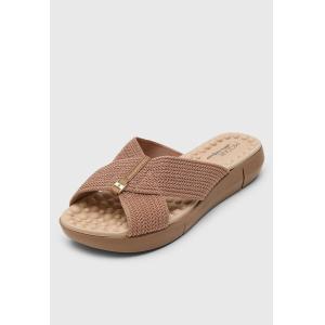 Sandlia Rasteira Com Tiras Cruzadas Feminina Modare