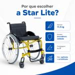 Cadeira De Rodas Star Lite Monobloco Ortobras - Foto 7