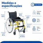 Cadeira De Rodas Star Lite Monobloco Ortobras - Foto 9