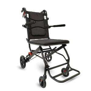Cadeira Rodas Transporte D90 Aco At 100kg Dellamed 44,5 PRETO 6955