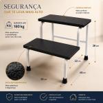 Escada 2 Degraus Antiderrapante Em A�o Carbono Alo - Foto 3