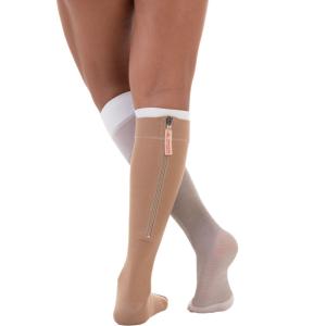 Meia Venosan Ulcercomfort Ziper Kit Panturrilha 30-45 Curta P BEGE 