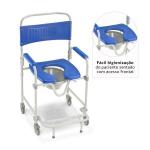 Cadeira Banho Higienica D45 Dobravel Desmontavel Aco At� 150kg Dellamed - Foto 13