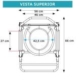 Cadeira Banho Higienica D45 Dobravel Desmontavel Aco At� 150kg Dellamed - Foto 9