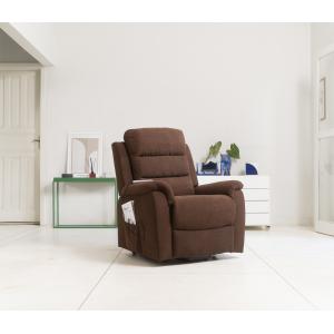 Poltrona Theralift Massageadora Reclinavel Tecido Theramart  MARROM TM3003-BR