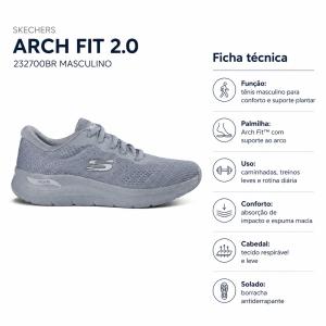Tenis Skechers Arch Fit 2.0 232700br Masculino - Foto 12