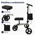 Andador Com Apoio Para Joelho 4 Rodas Mobil At� 136kg - Foto 7