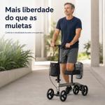 Andador Com Apoio Para Joelho 4 Rodas Mobil At� 136kg - Foto 9