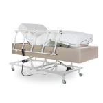 Cama Hospitalar Motorizada Comfort Sem Colchao Com Grade Basculante E Rodizios Madeira Pilati At� 150kg - Foto 1