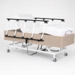 Cama Hospitalar Motorizada Comfort Sem Colchao Com Grade Basculante E Rodizios Madeira Pilati At� 150kg - Foto 1