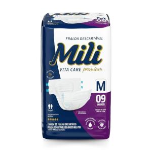 Fralda Adulta Mili Vita Care Premium M 9 UNIDADES 