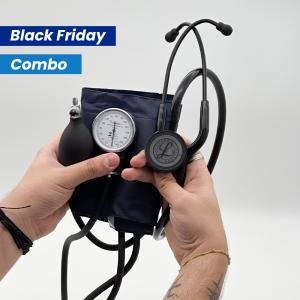 Kit Estetoscpio 3m Littmann Classic Iii Black Edition + Esfigmomanometro Premium   