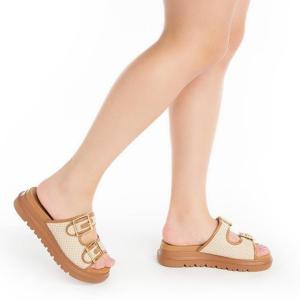 Sandalia Modare Tecido Tramado Valencia Milano Feminino 36 NATURAL CAMEL 7200.104.28980.96794