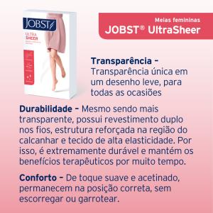 Meia Jobst Ultrasheer 20-30 Mmhg 3/4 Panturrilha - Foto 7