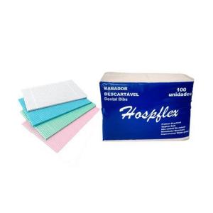 Babador Descartavel Slim Colorido 100 Unidades Hospflex