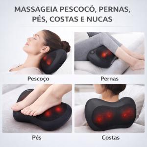 Encosto Massageador Shiatsu Com Adaptador Bioland - Foto 4