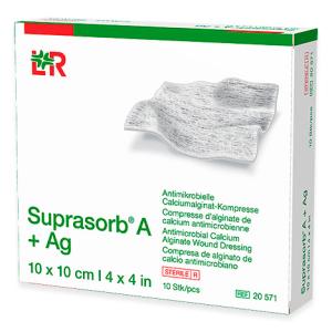 Curativo Suprasorb A+Ag Pro Alginato De Calcio E Prata Unidade Lohmann E Rauscher 10X10CM  