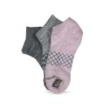 Kit 3 Pares Meia Skechers Low Cut Diamond Ar Cano Curto S113715 Feminino - Foto 1