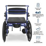 Cadeira De Banho Higienica D70 4 Em 1 Em Aluminio Com Suporte De At� 200kg Dellamed - Foto 2