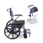 Cadeira De Banho Higienica D70 4 Em 1 Em Aluminio Com Suporte De At� 200kg Dellamed - Foto 7