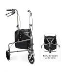Andador Dobr�vel 3 Rodas D11 Suporte De At� 100 Kg Para Idosos E Adultos Com Mobilidade Reduzida Dellamed - Foto 4