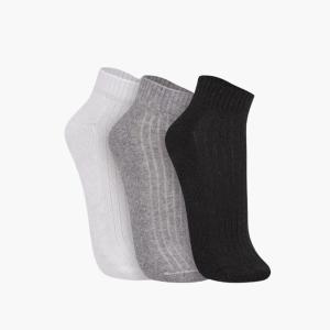 Kit 3 Pares Meia Canelada Cano Curto Algodao Trifil