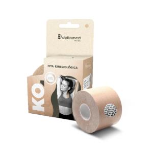 Bandagem Elastica Kinesiologica Dellamed 5MX5CM BEGE 7114