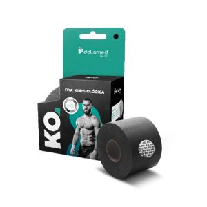 Bandagem Elastica Kinesiologica Dellamed 5MX5CM PRETO 7116