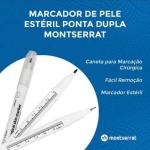Caneta Cir�rgica Marca Pele Ponta Dupla Est�ril Azul Montserrat - Foto 2