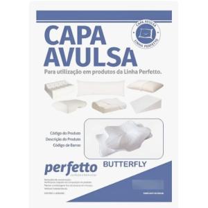 Capa Pillow Visco Butterfly Matelass� Branca Perfetto BRANCO 
