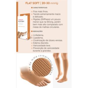 Meia Venosan Malha Plana Flat Soft Panturrilha 20-30mmhg 3/4 - Foto 3
