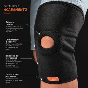 Joelheira Com Refor�o Patelar Para Suporte Do Joelho - Foto 4