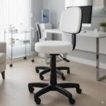 Banco Mocho Giratorio Estofado Salutem - Foto 1