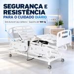 Cama Hospitalar Motorizada Evolution Steel Pilati Com Grades E Rod�zios At� 180kg - Foto 4