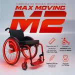 Cadeira De Rodas Monobloco Em Aluminio M2 Max Moving Dellamed At� 120kg - Foto 5